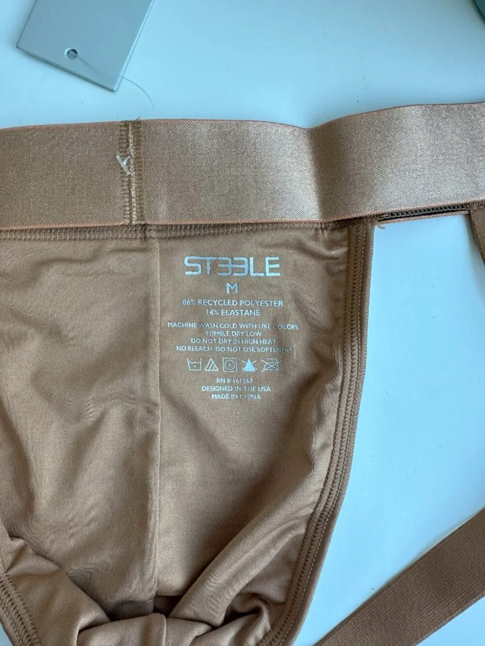 ST33LE - Praline Skin Tone Recycled Polyester Jockstrap (M)